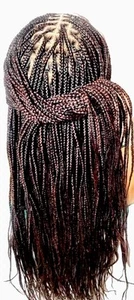 Knotless Box Braids Wig Full Lace with Baby Hair Braided Wigs - Picture 1 of 12