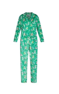 Holiday Time Retro Reindeer Christmas Velour Pajama Set 2-Piece Size Medium NWT - Imagen 1 de 4