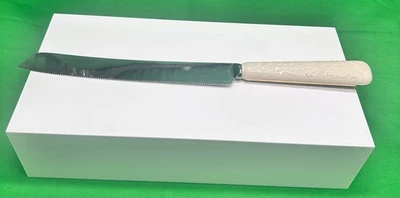 Lenox Cake Knife Wedding Promises Collection Floral Design Gold Trim Handle 13” - Image 1 of 4