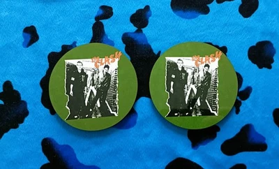 THE CLASH - THE CLASH S/T -  PAIR OF PRINTED ROUND COASTERS - Image 1 of 2