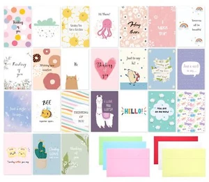 24 Pack Funny Thinking of You Cards with Envelopes & Stickers - Picture 1 of 7