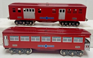 MTH STANDARD GAUGE 1767 BAGGAGE & 1768 PASSENGER CARS. NO BOXES. EXL. COND. - Picture 1 of 8