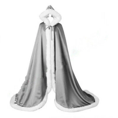 Lo último Nupcial Invierno Cálido Largo Boda Capa Imitación Piel Capa Caliente Disfraz Foto 1 de 4