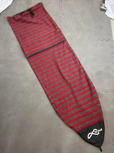 FCS Stretch Surfbrett Abdeckung/Socke 7'0" SPASS grau & rot gestreift FS Bnfts Charity - Bild 1 von 8