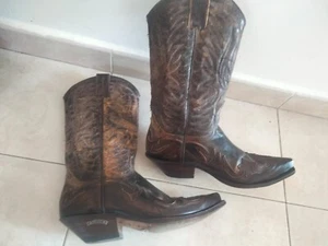 stivali 3241 sendra cowboy taglia EUR 42 UK 8 usa 8,5 marrone pelle invecchiato - Imagen 1 de 6
