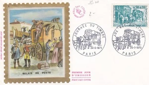 Francia 1973 FDC Giorno Di Francobollo yt - Picture 1 of 1