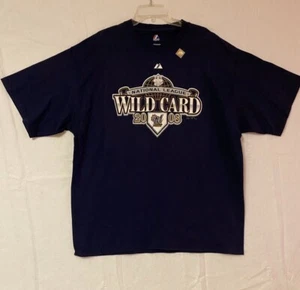 Majestic 2008 Milwaukee Brewers Wild Card Size 2XL NEW Navy National League - Picture 1 of 6