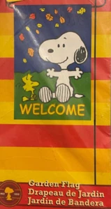 Peanuts SNOOPY and WOODSTOCK 12 x 18 Garden Flag WELCOME Fall - Picture 1 of 1