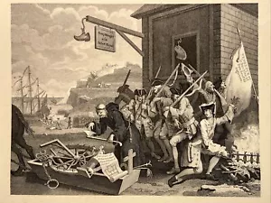 Francia C Armstrong William Hogarth Antiguo Stahlstich Grabado Ilustración RARO - Imagen 1 de 5