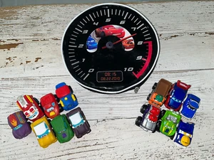 Disney Pixar Cars Lot ,  Round Black Carry Bag , Maisto And Tonka , 13 Cars - Picture 1 of 6