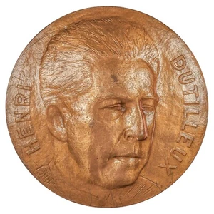 France médaille Henri Dutilleux Compositeur Métaboles 1967 par R. Vautier bronze - Picture 1 of 3