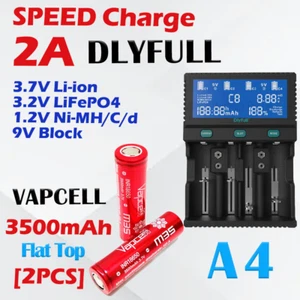 DLYFULL A4 Ultra-Fast 2.0A D Size Li-ion AA AAA NiMH LCD Charger w 3500mah - Picture 1 of 8