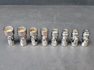 MATCO 8 PIECE 3/4”- 5/16 DRIVE SAE 12 POINT UNIVERSAL CHROME SOCKET SET 3/8" D - Foto 1 di 16