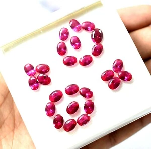 26.00Ct Natural Red Ruby Mozambique GGL Certified 26 Pcs LOTS Treated Gemstones - Picture 1 of 3