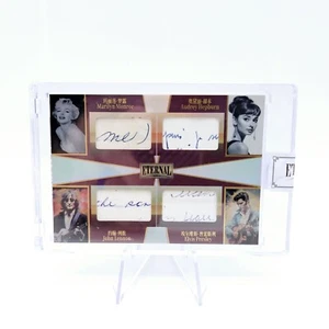 2024 Eternal Cuts Marilyn Monroe Aubrey Hepburn John Lennon Elvis Quad Relic /25 - Picture 1 of 2