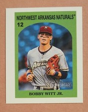 Bobby Witt Jr 2021 Topps Heritage Minor League Prospect 1972 Venezuelan Stamp 