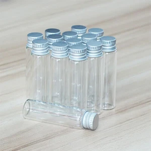 6ml 10~100pcs Screw Glass Bottles Storing Lids DIY Tiny Mini Jars Aluminum - Photo 1 sur 6
