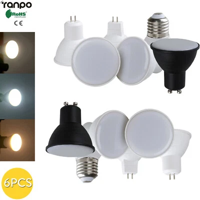 6X LED-COB-Spotlight Glühbirnen 7W Ac 240V Dimmbar Mini Gu10 Schlafzimmer Dekor - Bild 1 von 4