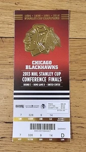 Biglietto Chicago Blackhawks 2013 Stanley Cup Conference Finals Stub Round 3 partita D - Foto 1 di 2