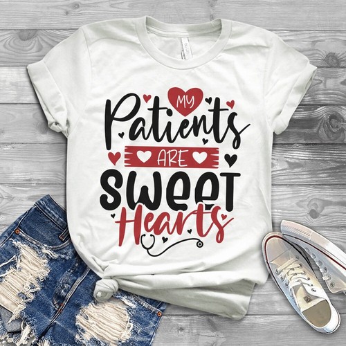 Maglietta I Miei Pazienti Sono Dolci Cuori Regalo Infermiera San Valentino