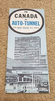 Vintage Detroit Windsor Tunnel To Canada By Auto Tunnel • 4.04$