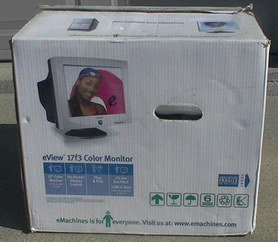 emachines eView 17f3 Color Flat CRT Monitor - Image 1 of 4