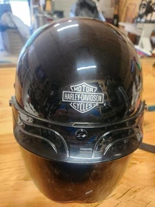 HARLEY DAVIDSON®  Skyline Half Black HELMET  With Shield And Bag Med 2004 EUC - Bild 1 von 13