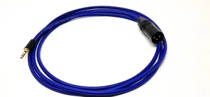 Van Damme Pro OFC 3.5mm Stereo Mini Jack to Male XLR Lead. Gold Neutrik 2M Blue - Picture 1 of 10