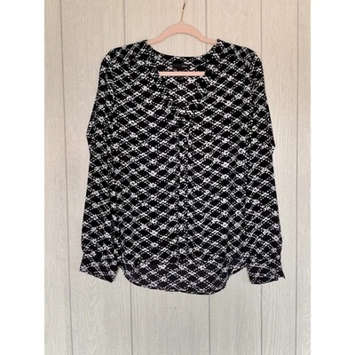 Топ Aqua черный белый с принтом длинным рукавом средний - Изображение 1 из 3