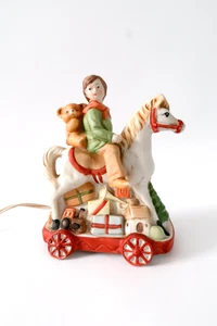 Vintage handbemalte Porzellan Lampe / Figur - Bild 1 von 8