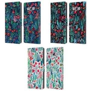 MICKLYN LE FEUVRE WATERCOLOUR GARDEN LEATHER BOOK CASE FOR SAMSUNG PHONES 3 - Picture 1 of 9