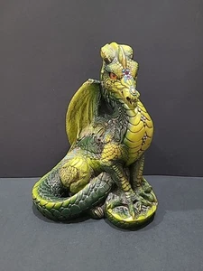 1986 Windstone Editions PEÑA Green Male Dragon 9" Statue Retired **READ** - Picture 1 of 7