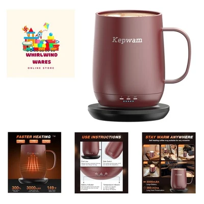 Taza inteligente con control de temperatura - Taza de café autocalentable de 16 oz para el hogar/viajes Foto 1 de 4