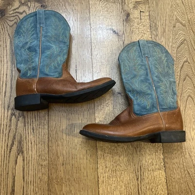 Ariat Women's Delilah Round Toe Western Boots Brown & Teal Size 7.5B - Image 1 of 4