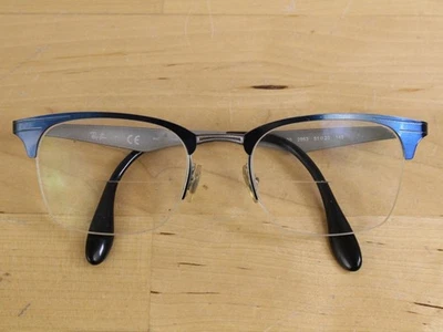 Ray Ban RB6360 2863 Half Rim Silver Blue Eyeglasses Frames ONLY  51-20-145 - Image 1 of 4