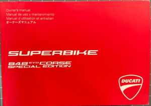 Ducati Superbike 848 EVO Corse Special Edition Owners Manual with Wiring Diagram