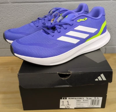 Adidas Runfalcon 5 Mujer TALLA 11 Zapatos para Correr Púrpura/Blanco/Verde N18 Foto 1 de 4