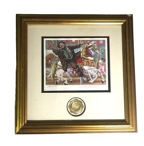 Anello Emmett Kelly Circus Collezione Firmato Leighton Jones L.E. Ottone Litografia - Foto 1 di 5