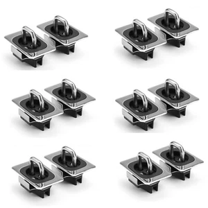 BullRing SS Flush Fit Retractable Tie Down Anchors For 2009-2023 Dodge/ Toyota - Picture 1 of 10