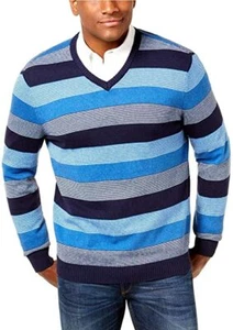 Club Room Herren Pullover V-Ausschnitt dunkelblau Größe M Baumwolle NEU  - Bild 1 von 1