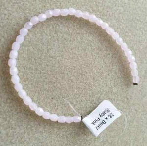 Beads, Rondell 4mm Beads - 38 Beads Baby Pink - Picture 1 of 2