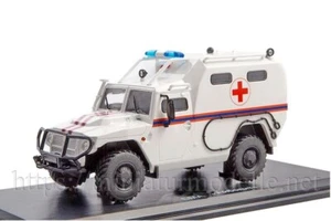 1:43 GAZ Tigr gepanzerter Ambulance Aibolit Russisch ModelPro armored Tiger OVP - Picture 1 of 7