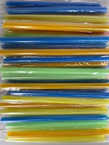 100 Extra Wide Boba Bubble Tea Fat Drinking Straws INDIVIDUALLY WRAPPED Color - Picture 1 of 1