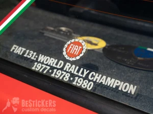 1 AUFKLEBER Restaurierung Fiat 131 Abarth 1977 1978 1980 Epoche Weltmeister Rallye - Bild 1 von 1