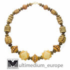 Bakelit Hart Kunststoff Halskette beige bakelite necklace