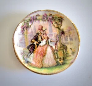dollhouse doll house miniature VINTAGE VICTORIAN PEOPLE PLATE DISH PICTURE - Picture 1 of 1