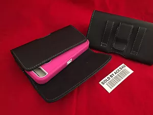 HORIZONTAL SCHWARZ LEDER GÜRTEL CLIP TASCHE HOLSTER FÜR IPHONE 6 PLUS HYBRID RÜSTUNG - Bild 1 von 12
