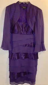 Abito donna due pezzi moda SL taglia 12 colore viola made in China - Foto 1 di 12