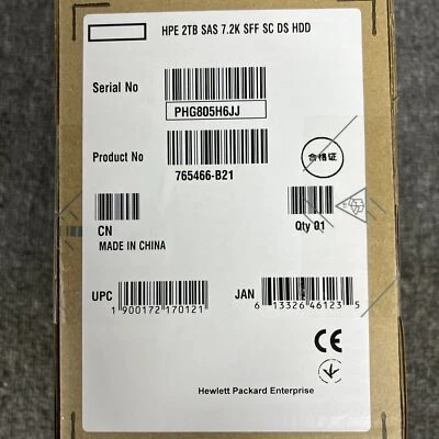 1pcs 765466-B21 for HPE 2TB 12G SAS 7.2K RPM 2.5" 512E HDD 765873-001 765452-002 - Bild 1 von 4