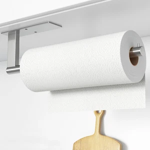 Paper Towel Holder under Cabinet: Self-Adhesive or Drilling Paper Towel Dispense - Picture 1 of 12